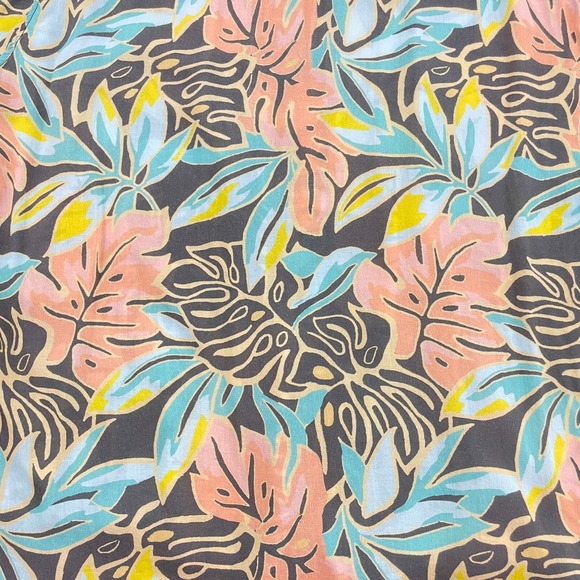 Jen's Pirate Booty Aloha Kula Button Up Shirt Women M/L Multicolor Floral Resort - Picture 7 of 14